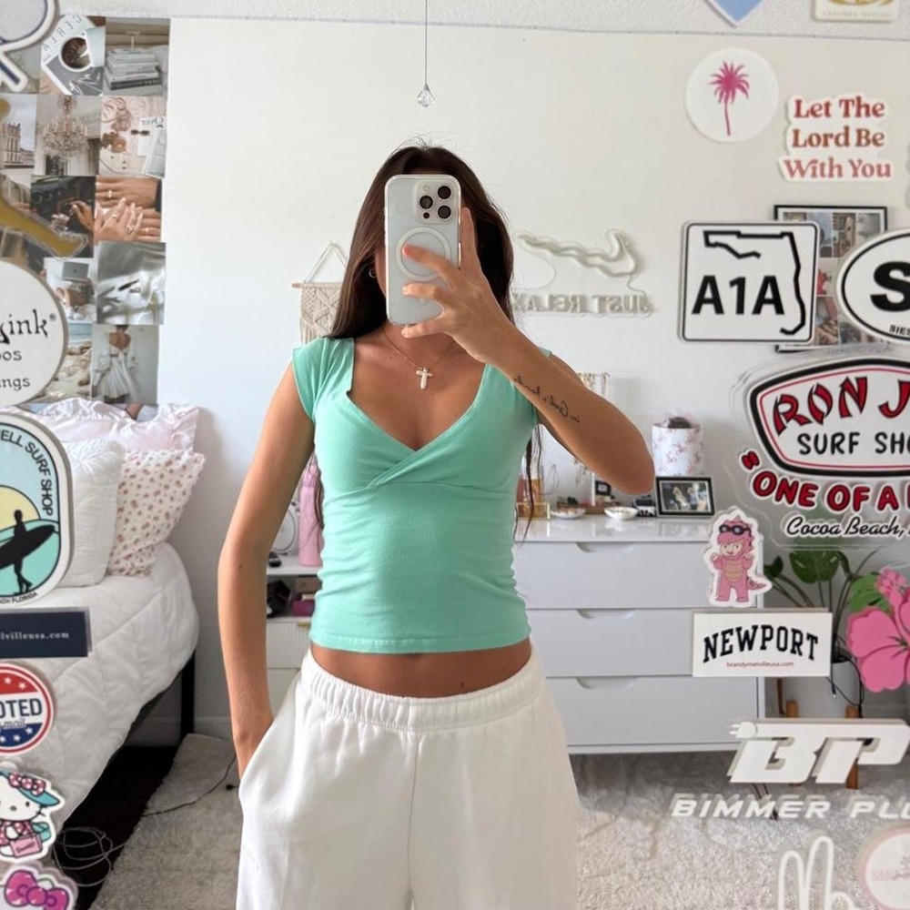 Teal Brandy Melville Top